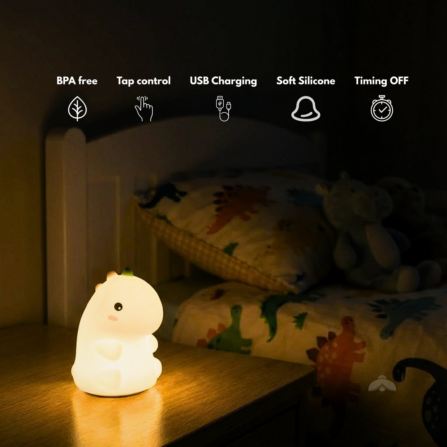 Silicone Night Light — Dinosaur