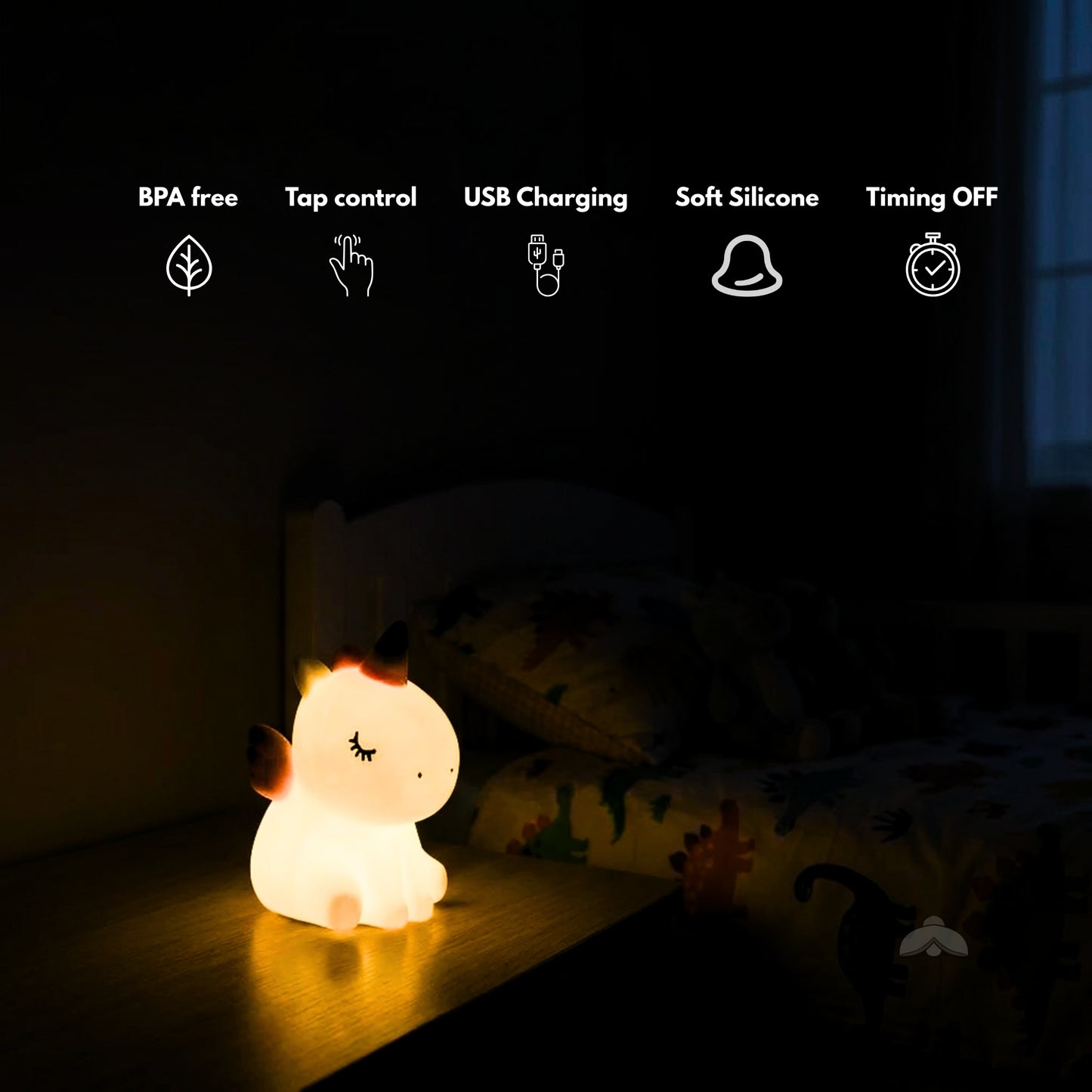 Silicone Night Light — Unicorn